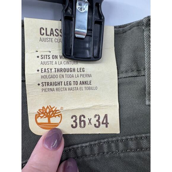 Timberland Men's Olive Rush 36x34 Classic Fit Pants – Comfortable and Casual - Picture 4 of 8